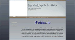 Desktop Screenshot of marshalldentistry.com