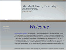 Tablet Screenshot of marshalldentistry.com